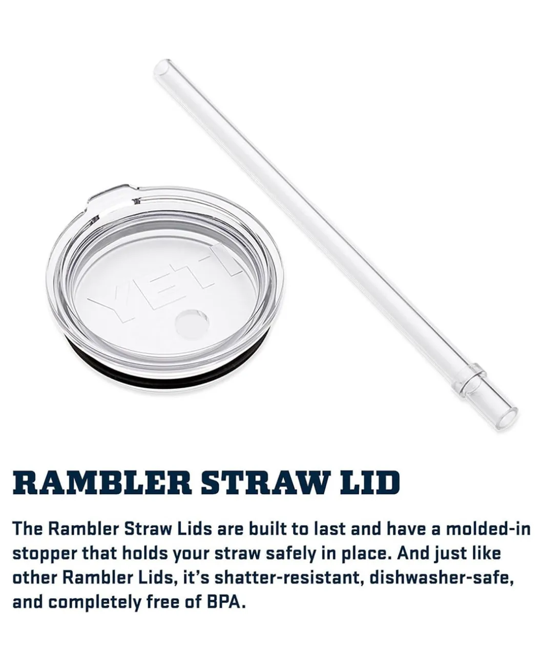 Rambler 25 Oz Straw Mug Navy Dunkelblau