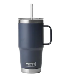 Rambler 25 Oz Straw Mug Navy Dunkelblau