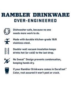 Rambler 25 Oz Straw Mug Navy Dunkelblau