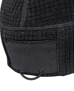 Range Beanie Grid Fleece Black Schwarz