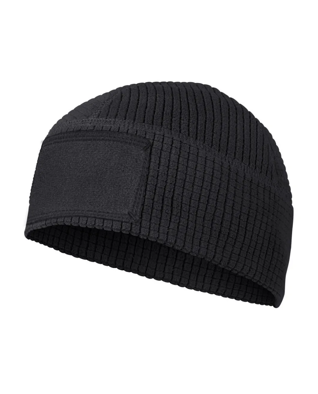 Range Beanie Grid Fleece Black Schwarz