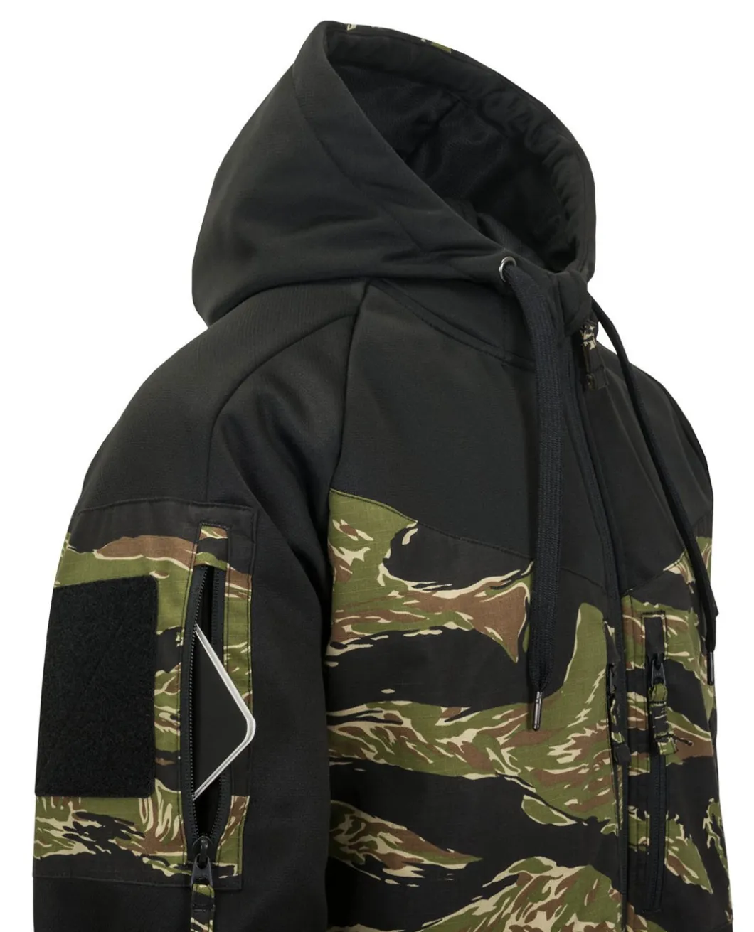 Rogue Hoodie FullZip Black/Tiger Stripe