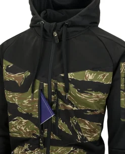 Rogue Hoodie FullZip Black/Tiger Stripe
