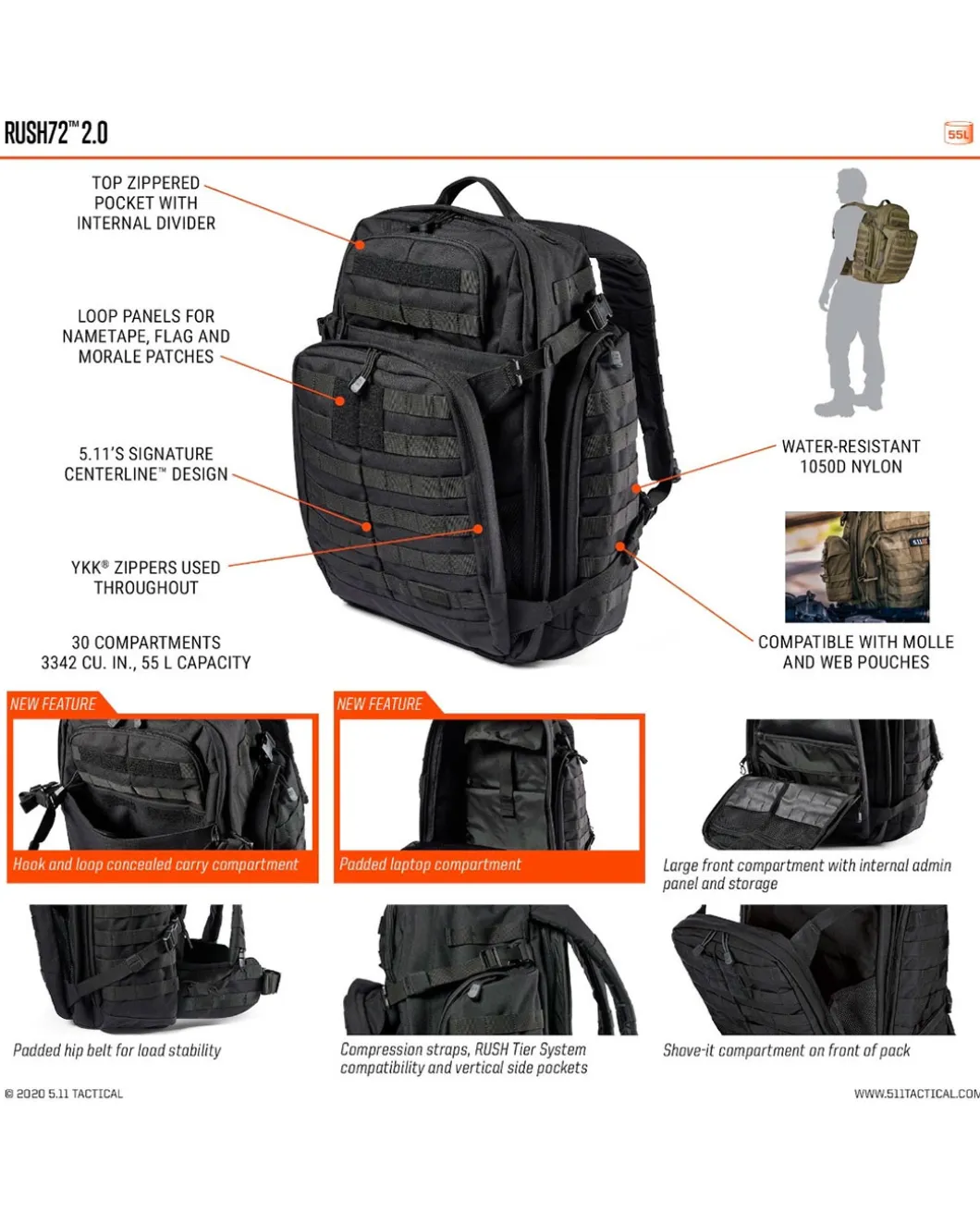 Rush 72 2.0 Black Schwarz
