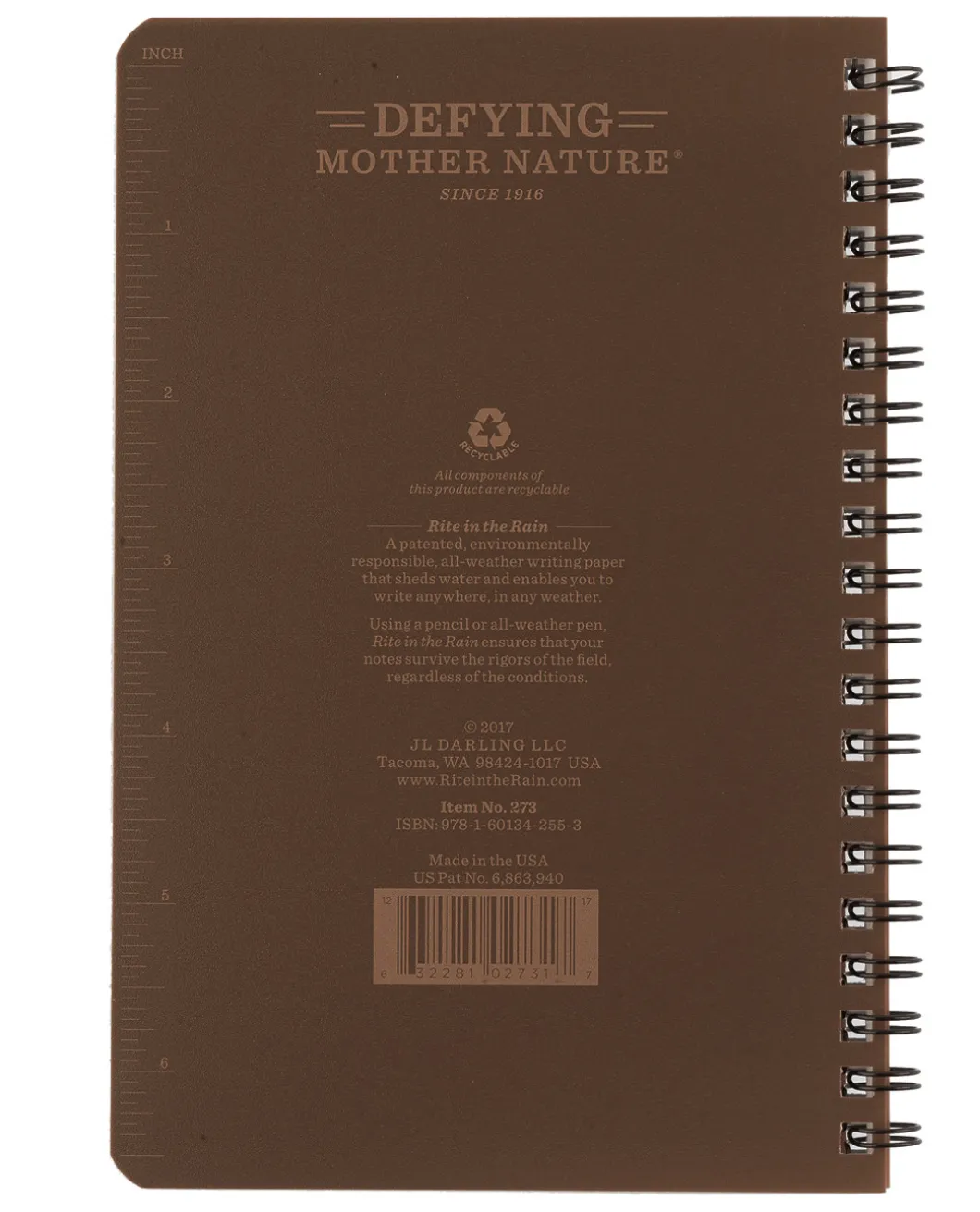 Side-Spiral Notebook Universal Brown