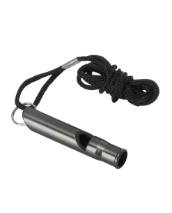 Survival Whistle Aluminum Black Schwarz
