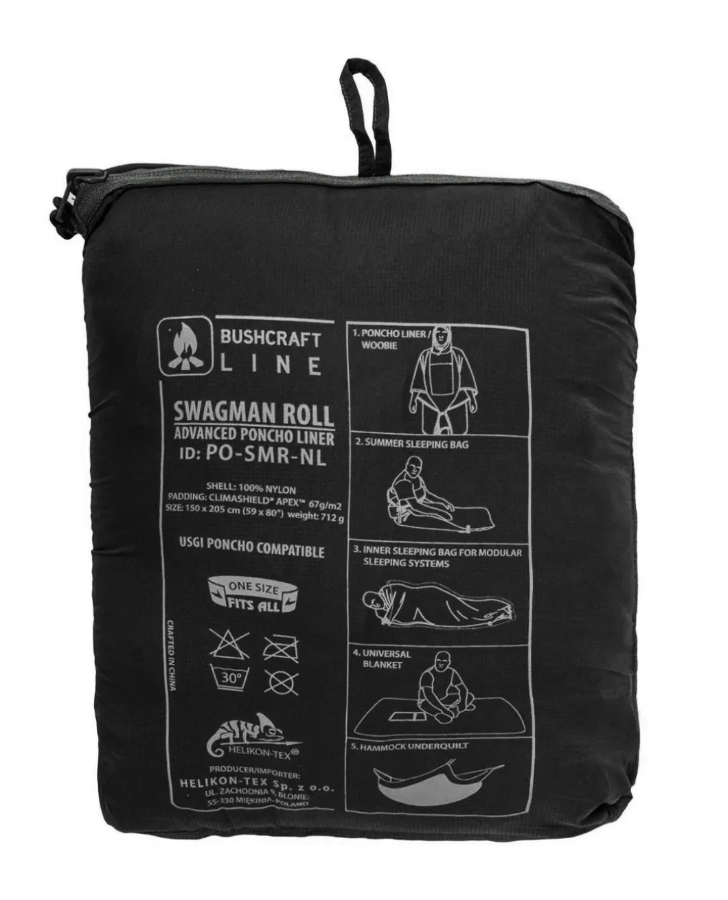 Swagman Roll Poncho Black Schwarz