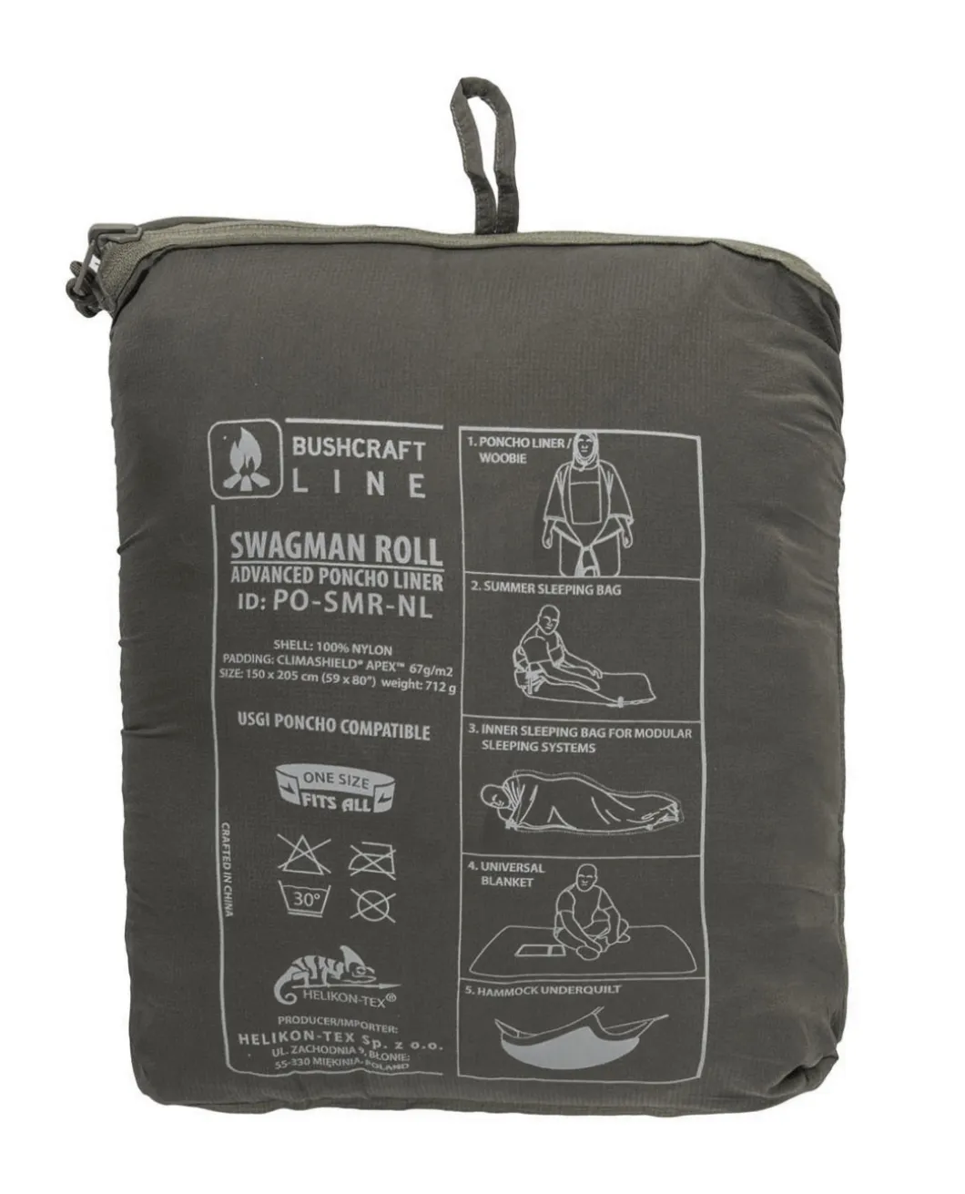 Swagman Roll Poncho Taiga Green