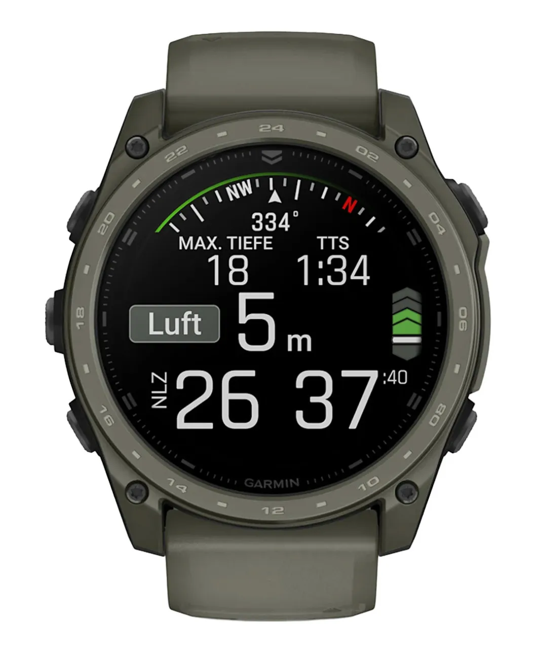 tactix 8 -51 mm AMOLED Cerakote Schwarz Oliv