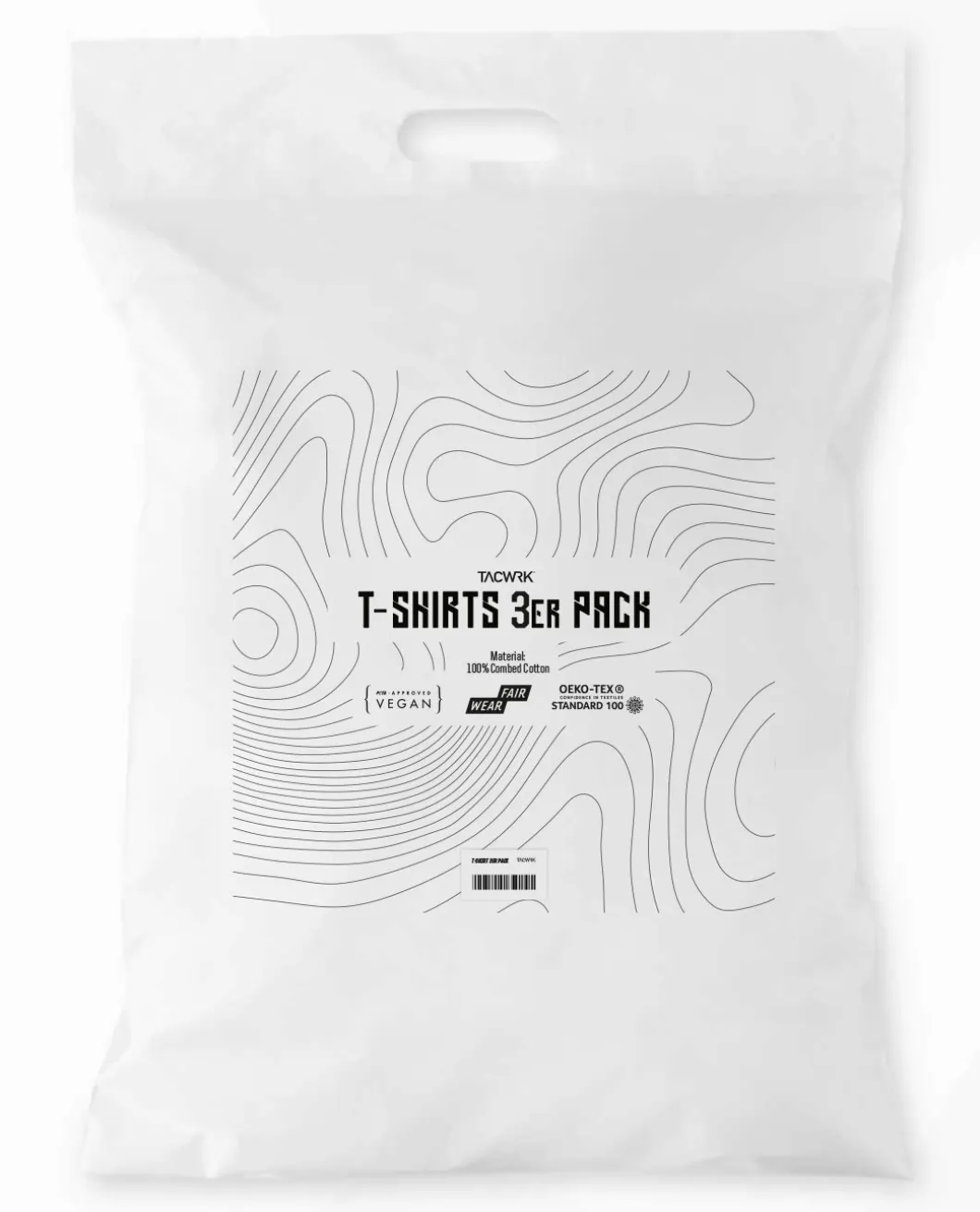 TACWRK 3er Pack T-Shirts Schwarz