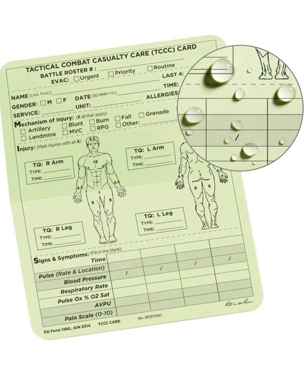 TCCC / MIST Card