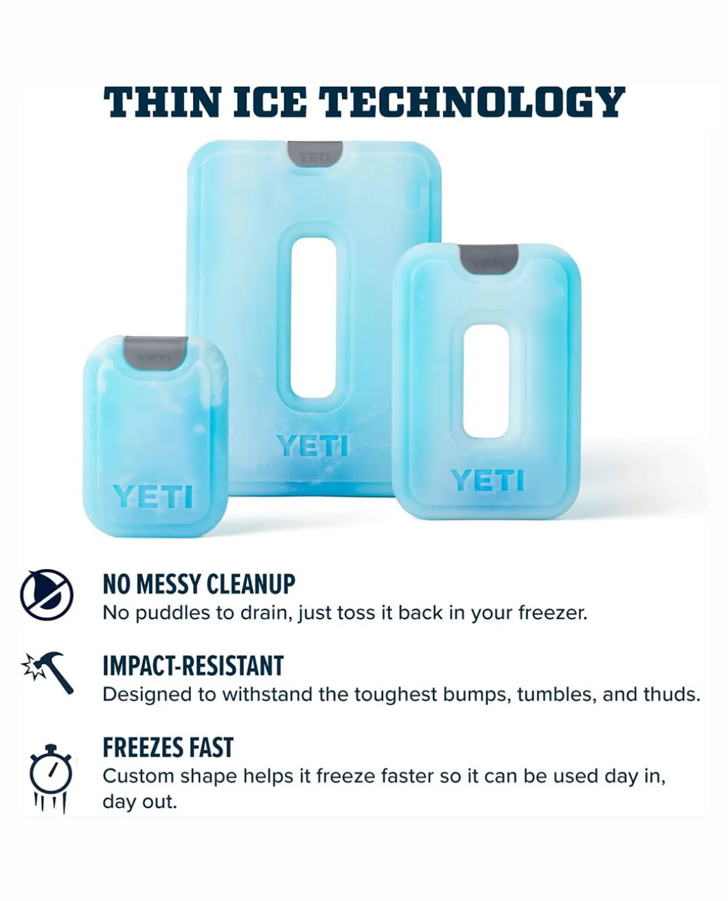 Thin Ice Pack 1 lb Medium Clear