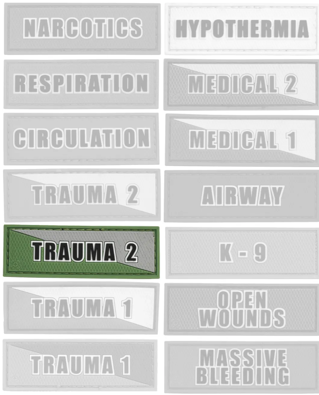 Trauma 2 Green Grey Patch