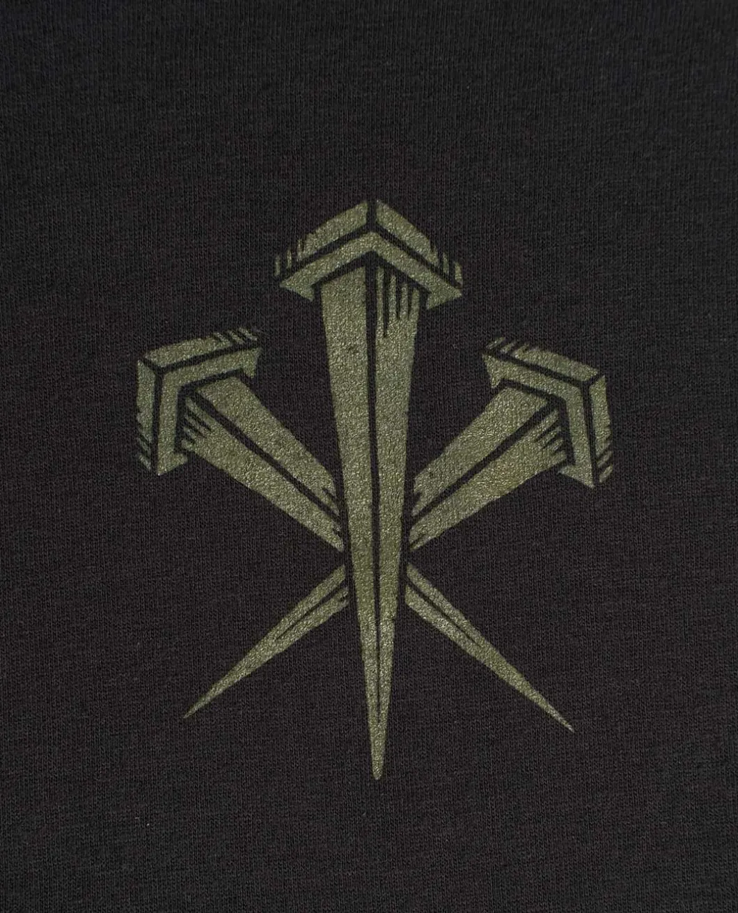 T-Shirt Black Logo Nails Ranger Green