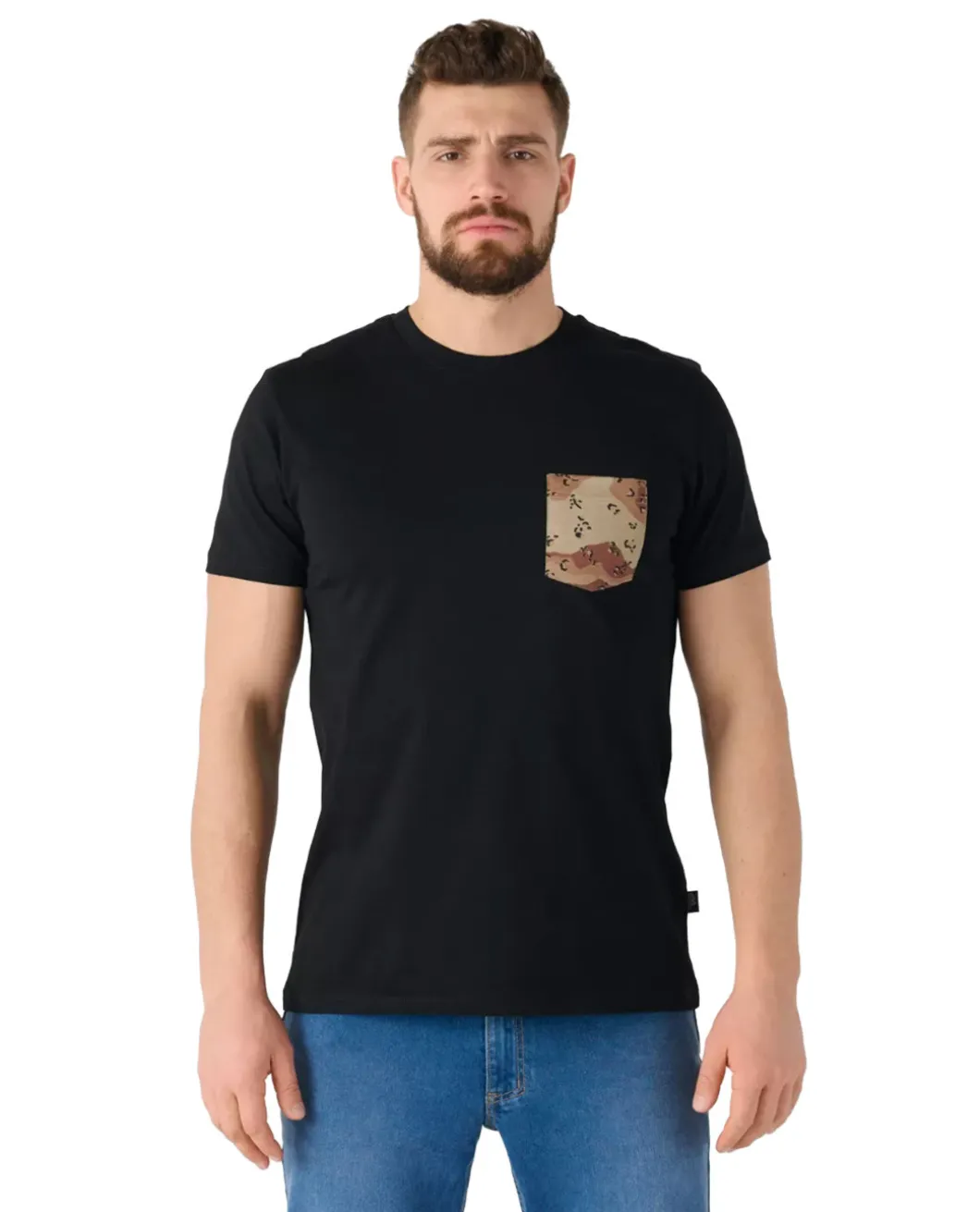 T-shirt (6 Color Desert Pocket) Black Schwarz