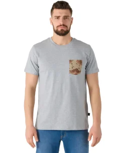 T-shirt (6 Color Desert Pocket) Mid Grey Melange