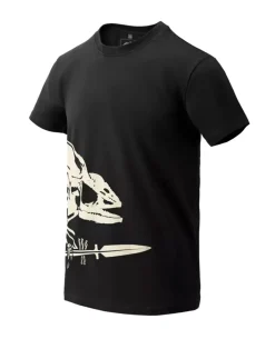 T-Shirt (Full Body Skeleton) Black Schwarz