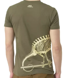 T-Shirt (Full Body Skeleton) Olive Green