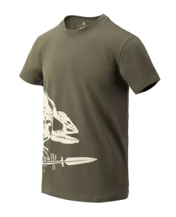 T-Shirt (Full Body Skeleton) Olive Green