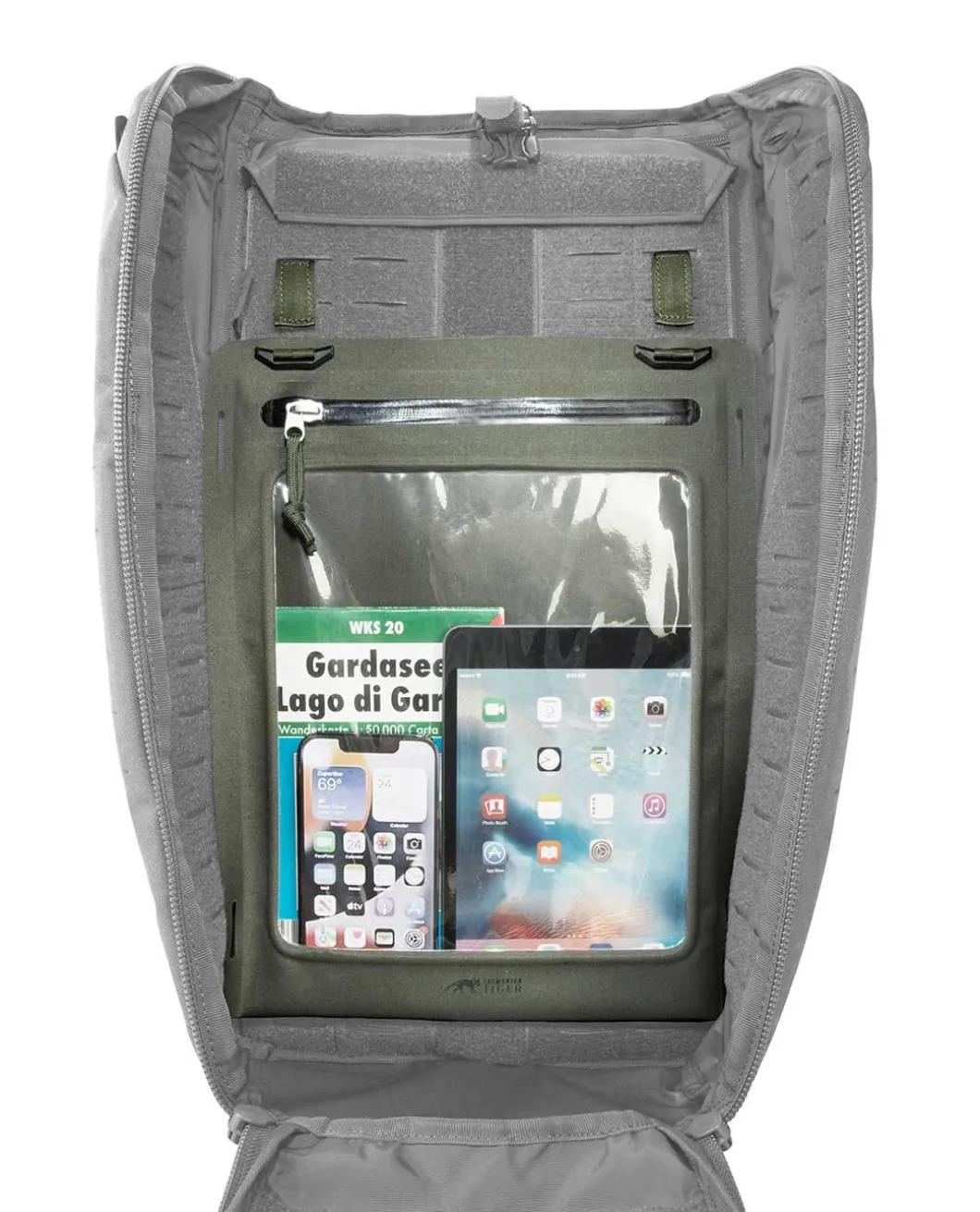 TT W-Pouch A4 WR Steingrau Oliv
