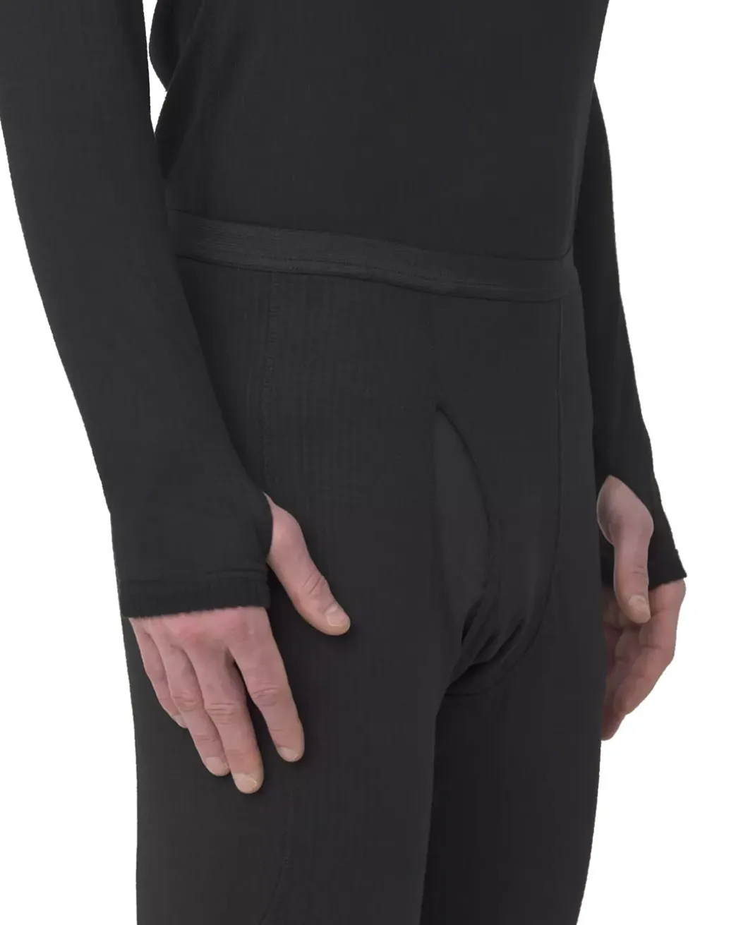 Underwear Long John US LVL 2 Black Schwarz