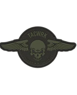 Wings Patch Rund Oliv