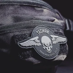 Wings Patch Rund Schwarz