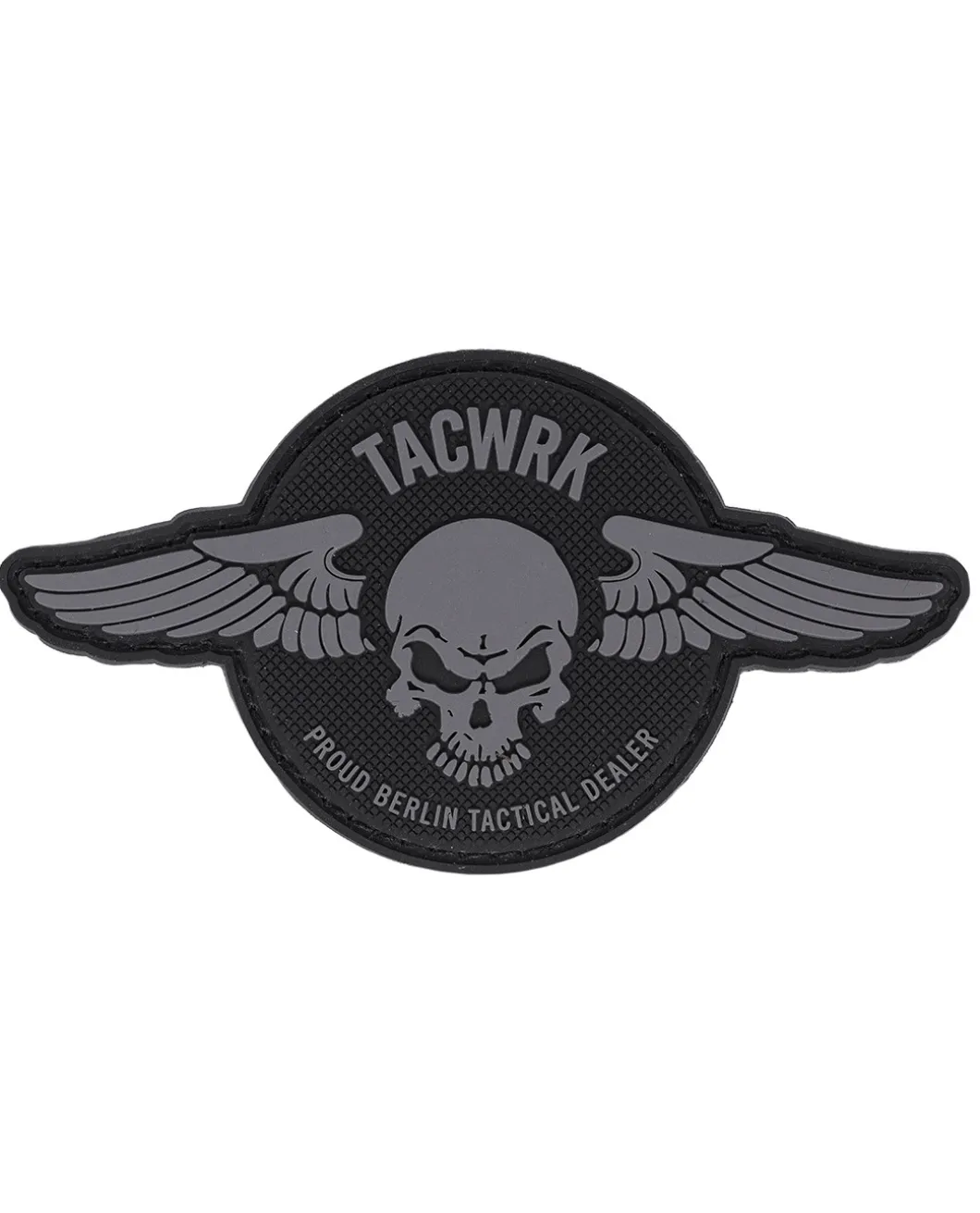 Wings Patch Rund Schwarz