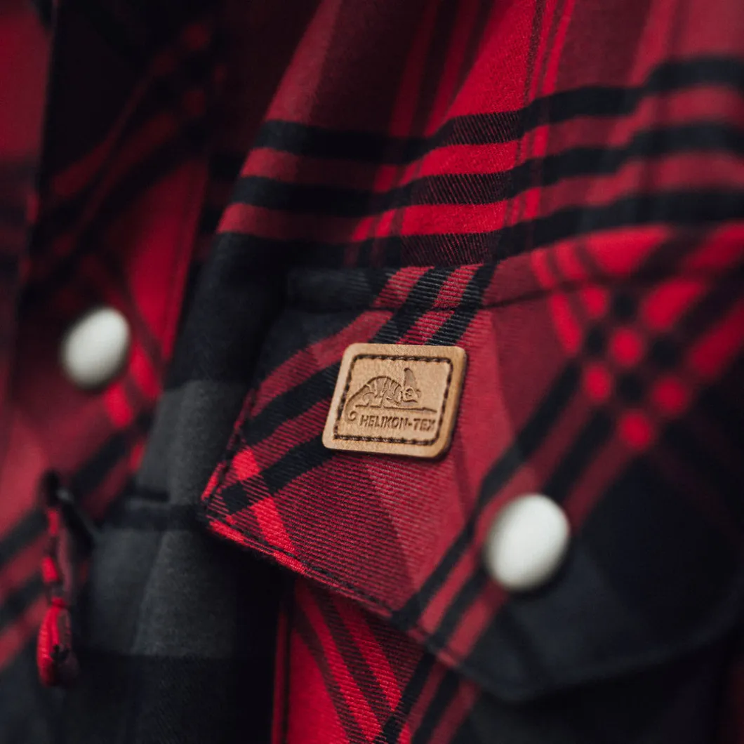 Winter Warden Shirt Slate Crimson Plaid