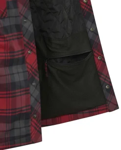 Winter Warden Shirt Slate Crimson Plaid