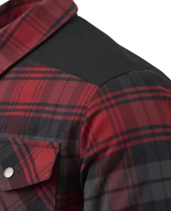 Winter Warden Shirt Slate Crimson Plaid