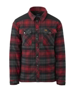 Winter Warden Shirt Slate Crimson Plaid