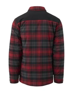 Winter Warden Shirt Slate Crimson Plaid