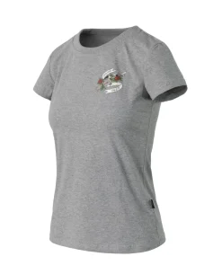 Women's T-Shirt Slim (Come and take it) Mid Grey Melange