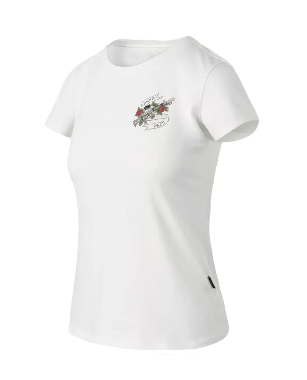 Women's T-Shirt Slim (Come and take it) White