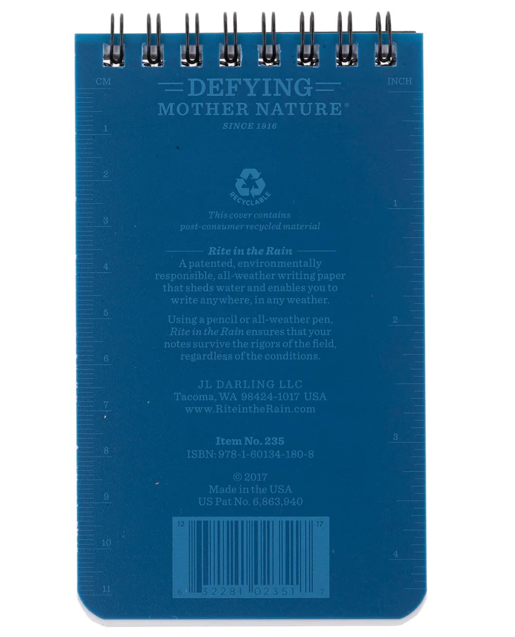 3 X 5 Notebook Blue